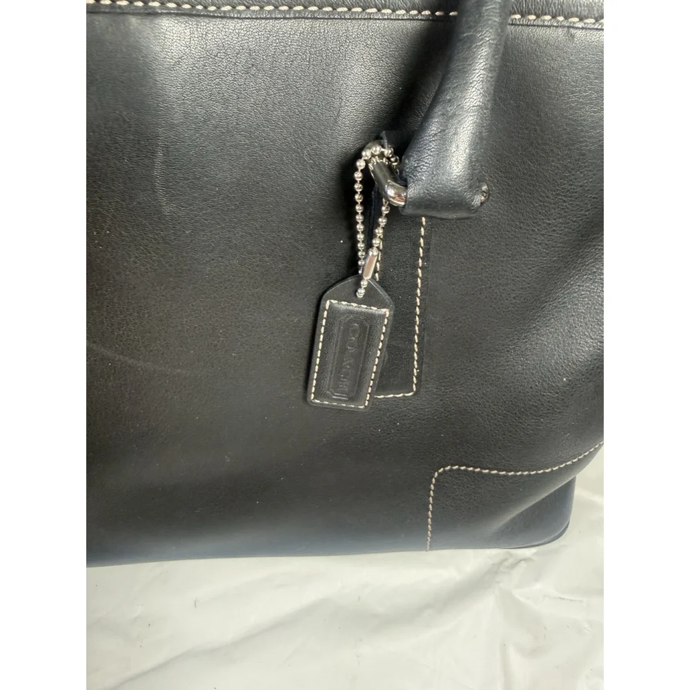 Coach Vintage Coach Hamptons Satchel doctor bag glove-tanned leather 7755 black - Picture 11 of 16